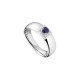 Bague en argent et pierre bleue de la collection Saphir