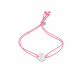 Elsa Lee Clear Spirit Bracelet, message on pink cord