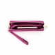 Compagnon Classique, portefeuille Elsa Lee Paris en cuir de veau rose, multiples rangements, emplacement pour smartphone