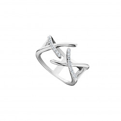 Silver open cross ring in 925 silver by Elsa Lee Paris 