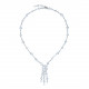 Collier pendant Elsa Lee Paris en Argent 925, trois rangs d'oxydes de Zirconium blancs de différentes tailles. 