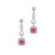 Gala earrings with rhodolite in silver by Elsa Lee Paris 