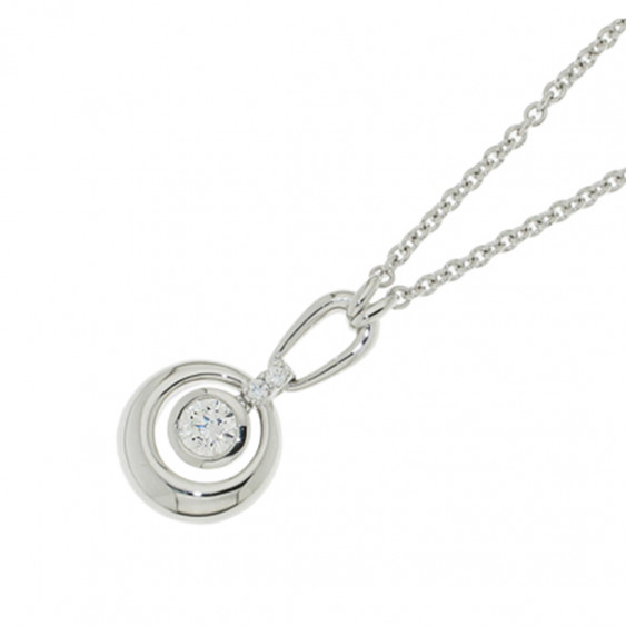 Collier cercle en argent 925 de la collection Ondine par Elsa Lee Paris 