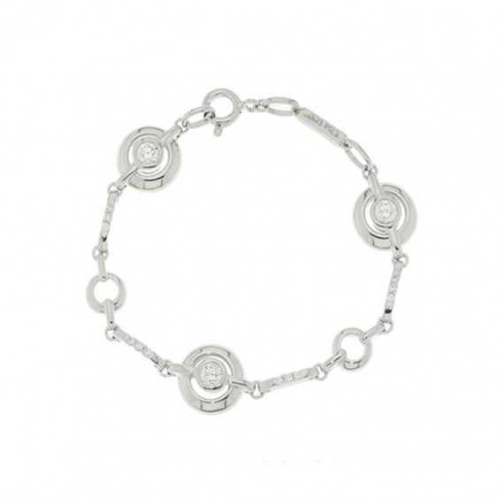 Ondine Necklace in sterling silver with cubics zirconia