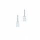 Boucles d'oreilles Elsa Lee Paris, collection tradition, en argent massif et oxydes de Zirconium blanc sertis griffe