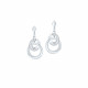 Boucles d'oreilles Cercle enragent rhodié et oxydes de zirconium