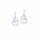 Circle sterling silver 925 earrings and cubics zirconia