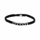 Bracelet Tressé Elsa Lee Paris, oxyde de Zirconium serti clos sur cordon noir