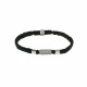 Bracelet Tressé Elsa Lee Paris, oxyde de Zirconium serti clos sur cordon noir