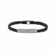 Bracelet Tressé Elsa Lee Paris, oxyde de Zirconium serti clos sur cordon noir