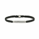 Braided bracelet from Elsa Lee Paris: one close set Cubic Zirconia on a black cotton lace