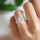 Bague Elsa Lee Paris, collection Tradition, en argent massif et oxydes de Zirconium éclatants