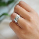 Bague Eden Elsa Lee Paris, collection Tendance, oxydes de Zirconium sur une spirale