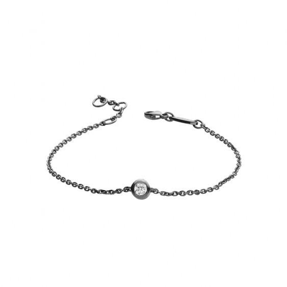 Black silver Solo Bracelet