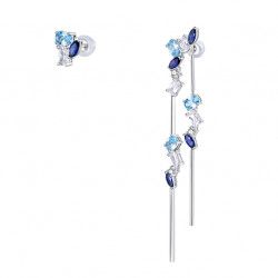 Asymmetrical Aquamarine Earrings