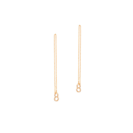 Lucky Dangling Chain Earrings