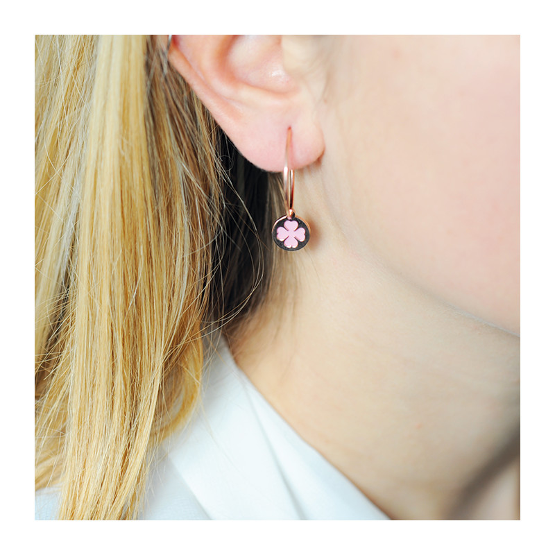 Clover Sapphire Hoop Earrings