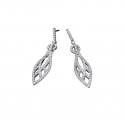 Boucles d'oreilles argent Feuille