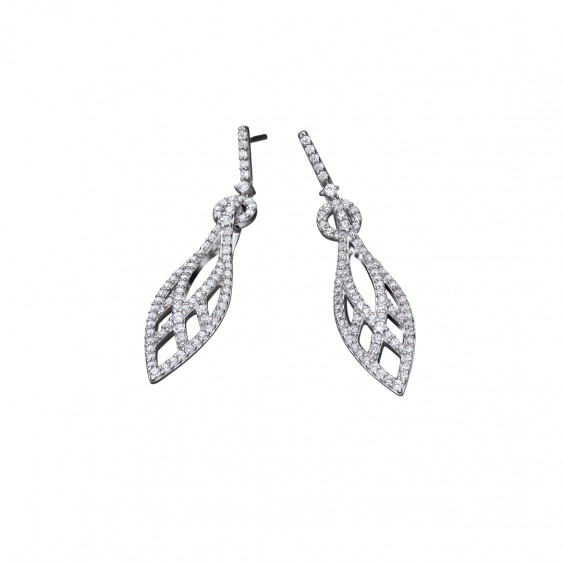 Boucles d'oreilles argent Feuille