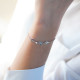 Bracelet Avion Papier en argent by Elsa Lee Paris - chaine en argent ajustable 