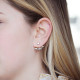 Boucles d'oreilles asymétriques 2 en 1 Diane