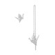 Origami Crane Asymmetrical Earrings