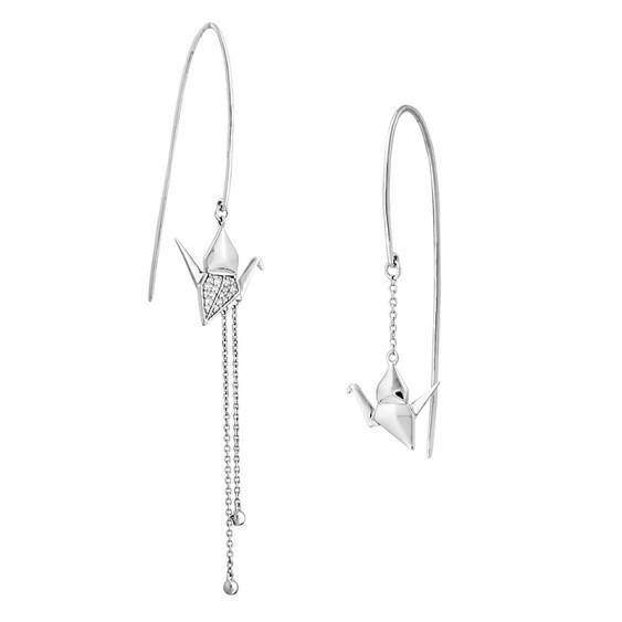 Boucles d'oreilles asymétriques Origami