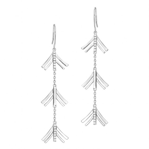 Boucles d'oreilles argent en forme de V