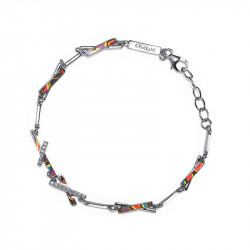 Bracelet en email de couleur et design graphique par Elsa Lee Paris