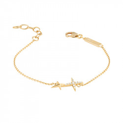 Stella Cross Shape Yellow Gold Chain Bracelet