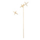 Asymmetrical dangle earrings cross yellow gold-plated Stella