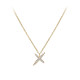 Chain necklace pendant yellow gold plated star pendant