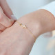 Stella Cross Shape Yellow Gold Chain Bracelet