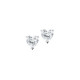 Elsa Lee Paris sterling silver earrings with two heart shaped claws set clear Cubic Zirconia 