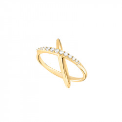 Yellow gold star-shaped ring from the Stella collection