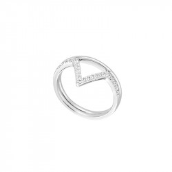 Bague V en argent 925