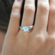 Elsa Lee Paris sterling silver ring, with diamond cut Cubic Zirconia