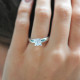 Elsa Lee Paris sterling silver ring, with diamond cut Cubic Zirconia