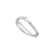 Minimalist curved silver ring with chain by Elsa Lee Paris 