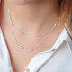 Collier double rangs allure rock en argent 925 de la collection Alizée