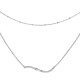 Sterling silver double chain necklace 925 silver from the Alizée collection