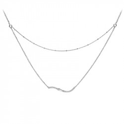 Collier double rangs allure rock en argent 925 de la collection Alizée