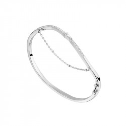 Bracelet jonc allure rock en argent 925 de la collectionAlizée