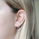 Boucles d'oreilles earline avec sa chaine en argent 925 pour un look rock et glamour