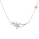 Collier fleurs en argent plaqué or rose de la ligne Pink Daisy