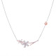 Collier fleurs en argent plaqué or rose de la ligne Pink Daisy