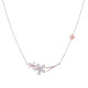 Pink Daisy necklace flower design in pink gold plated sterling silver 