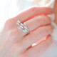 pink gold plated silver ring and branch-style cubics zirconia