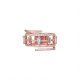 pink gold plated silver ring and branch-style cubics zirconia