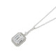 Emerald cut pendant necklace and its set bail - Tradition Collection